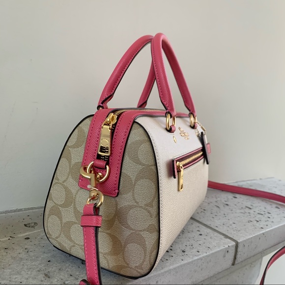 NWT Coach Rowan Satchel in Colorblock Signature 🎀 - Picture 7 of 13